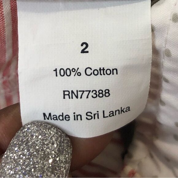 J. Crew pink and white striped city fit shorts, size 2 - Picture 7 of 11